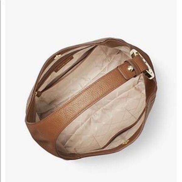 MICHAEL Michael Kors Women's Brown Fulton Large Leather Hobo Shoulder Bag NWT - Picture 4 of 12